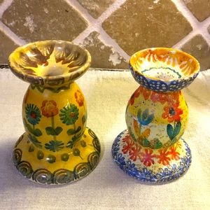 Made in Italy Hand Painted Candle Holder 2